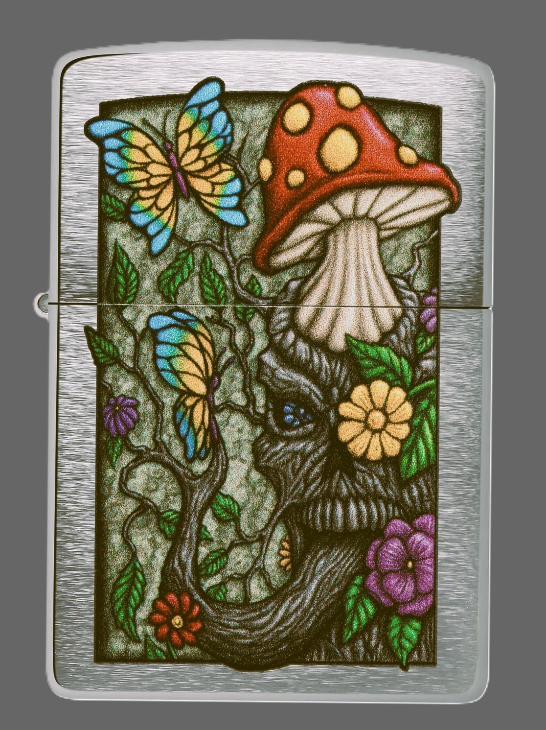 Butterflies & Mushrooms Freaky Nature / Brushed Chrome New I