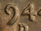 HIGH GRADE MINT ERROR 1944-D  LINCOLN WHEAT CENT DDO#1/FS#101  AU/RB