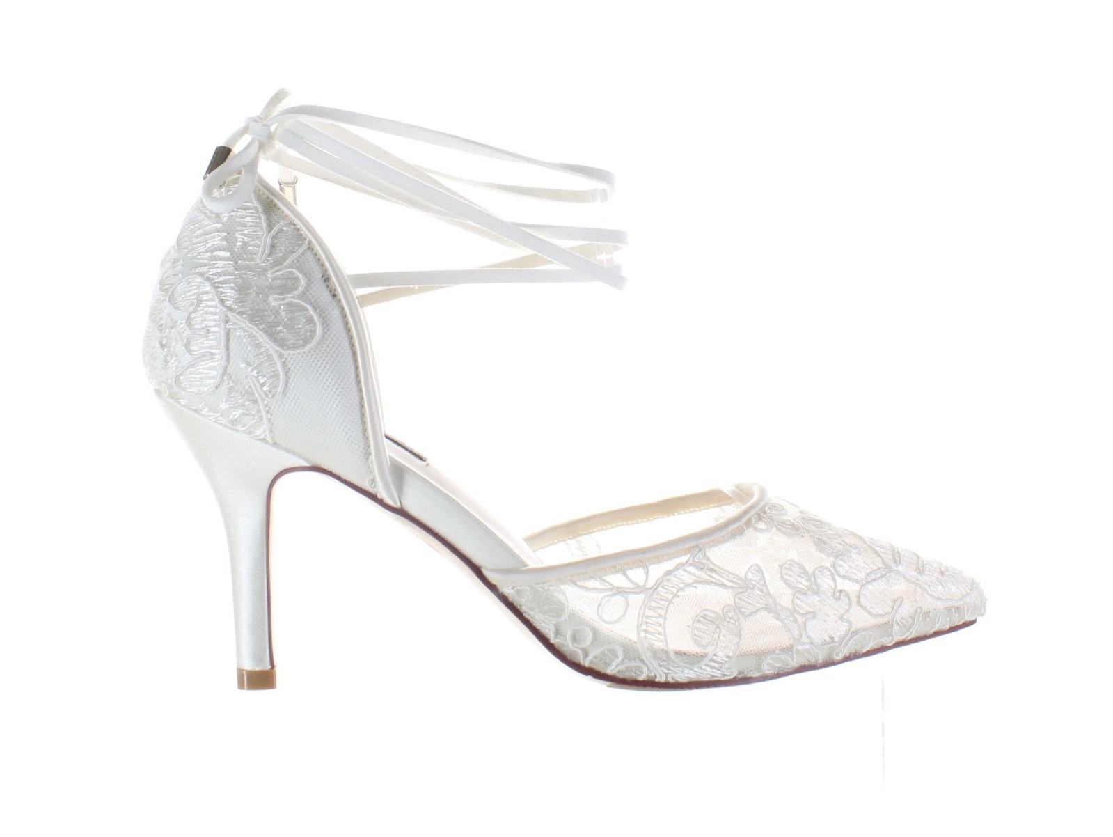 Женские туфли на каблуках с ремешком на щиколотке цвета слоновой кости Erijunor, размер 6