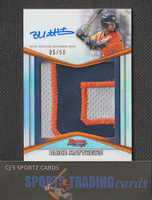 2025 Bowman’s Best Prospect Patch Autograph Relic Brice Matthews #PPA-BMA Astros