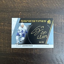 Calle Jarnkrok 2022-23 SP Authentic 35/99 SOTT Black Gold Inscription Auto SP