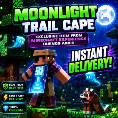 Minecraft experience Moonlight Trail Cape Code - INSTANT STOCK