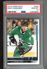 2018-19 Upper Deck 246 Miro Heiskanen Psa 10 Rookie Rc 2018-19 Upper Deck 246 Miro Heiskanen Psa 10 Rookie Rc