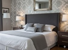 White Silver Damask Wallpaper Peel and Stick Wall Paper Decorative Self Adhesiv