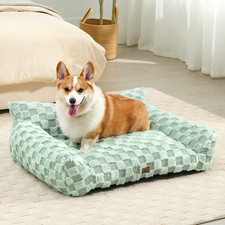 Large Dog Bed Sofa, Fluffy Pet Bed for Medium and Large Dogs, Supportive Dog Cou