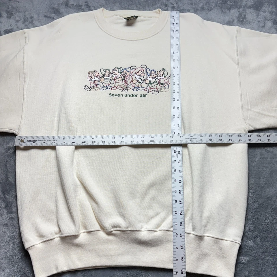 Moletom Vintage Cross Creek Masculino Grande Disney Bordado Sete Sob Par Golfe - Imagem 4 de 4