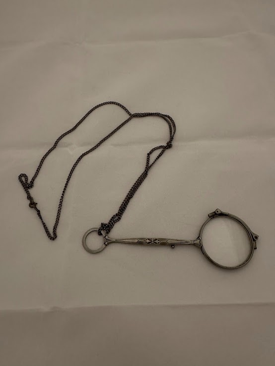 Antique Folding Lorgnette Spectacles Platinin - image 4