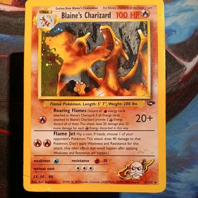 Blaine's Charizard Holo 2/132 Gym Challenge | eBay