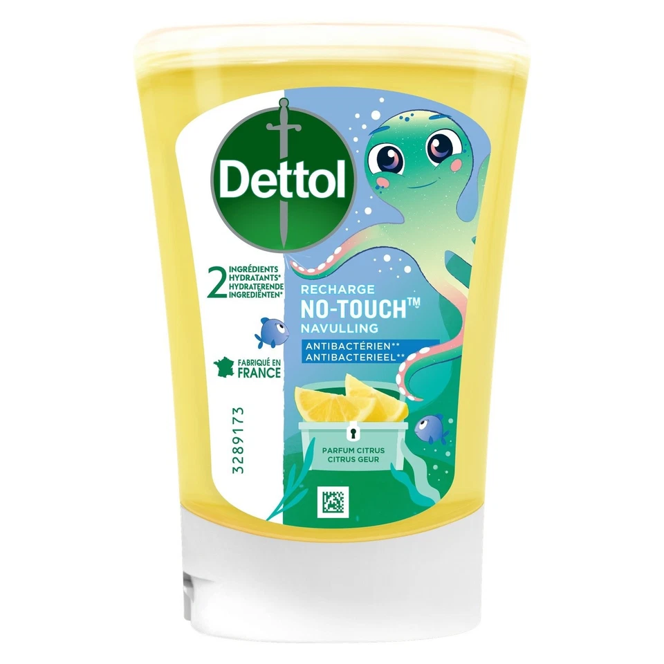*LOT DE 2* recharge distributeur savon liquide DETTOL No touch citron - Photo 1/1