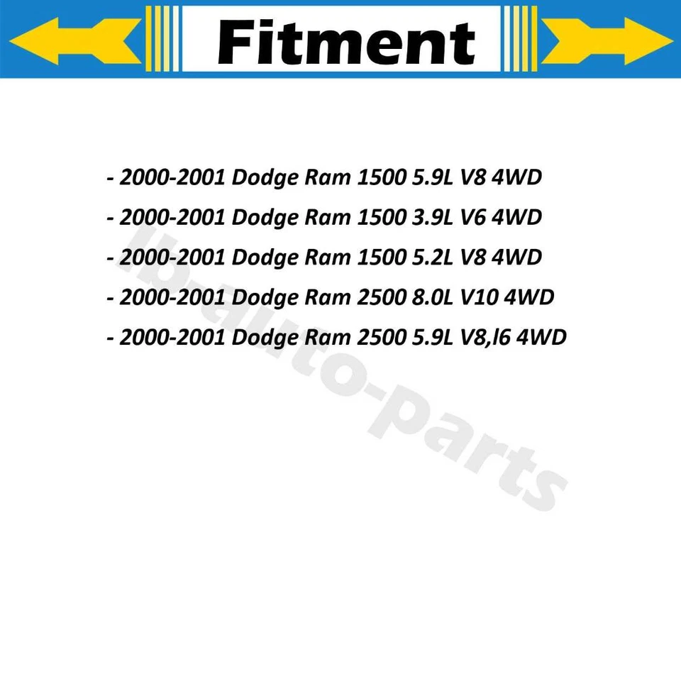 Para Dodge Ram 2500 2000 2001 5,9 L 4x4 línea de manguera de freno delantero 2x se adapta Foto 2 de 4