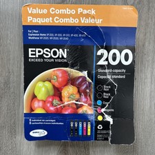 Genuine Epson 200 Black Cyan Magenta Yellow Ink Cartridge 4 Pack Exp. 2019 READ