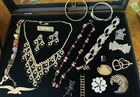 Vintage Lot Of 19 Costume Jewelry Givenchy, Rhinestone, Sterling