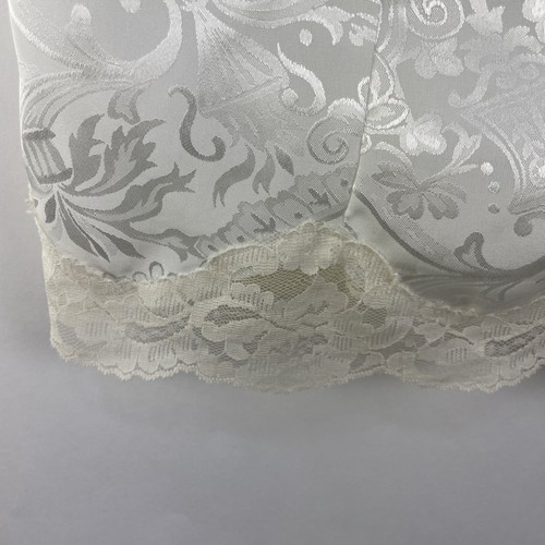 Vintage Victoria Secret Gold Label Trägertop weiß Satin Spitzenbesatz Knopfleiste Gr. M - Bild 5 von 11