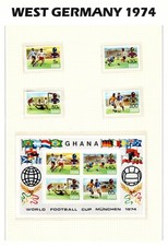 West Germany 1974 World Cup stamps - Ghana - set #1