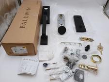 BALDWIN 9BR1841-400 RESERVE SEATTLE HANDLE SATIN BLACK DOOR HANDLE OPEN BOX