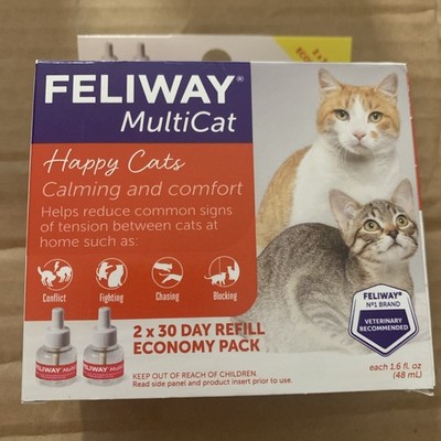 Feliway Multicat Diffuser refill, 48ml - 2 Pack exp 03/2027 