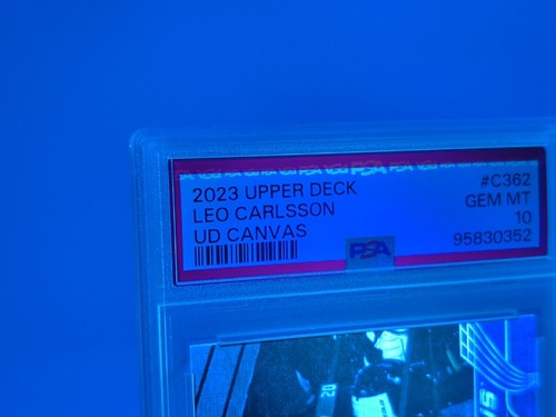 2023-24 Upper Deck #C362 Leo Carlsson Young Guns Canvas RC - PSA 10 - Picture 13 of 13