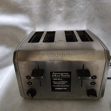 Waring Pro 4-Slice Bagel/Bread Toaster WT400 Commercial Wide Slot. Tested Works