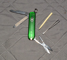 Victorinox Swiss Army Knife Classic SD Green Translucent Keychain Tool