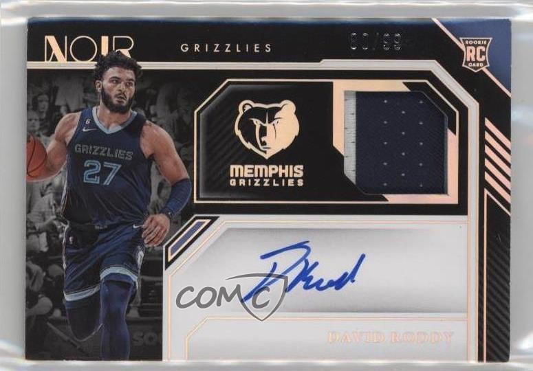 2022-23 Panini Noir Color 80/99 David Roddy #376 RPA Rookie Patch Auto RC 4vc