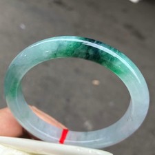 Certified Natural Grade AAA Ice Green Burmese Jade jadeite bracelet bangle 58MM
