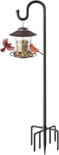 84" Shepherds Hooks for Outdoor, Heavy Duty Bird Feeder Pole with 7 Prongs Base