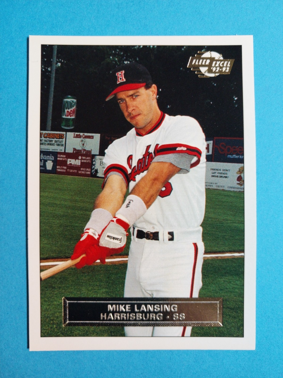 1992-93 Fleer Excel Minor Leagues Mike Lansing RC #61 Harrisburg Senators 