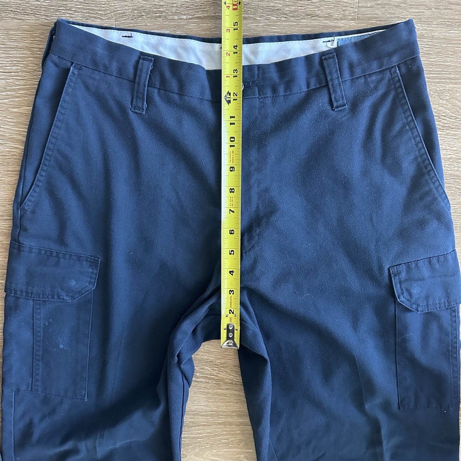 Cintas Work Uniform Straight Leg Cargo  Pants Navy Blue Men’s 34