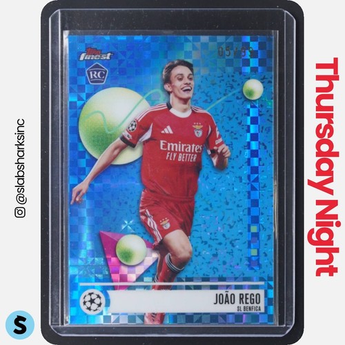 2025 TOPPS UCC FINEST JOAO REGO COMMON BLUE CHECKERBOARD REFRACTOR ROOKIE RC /99