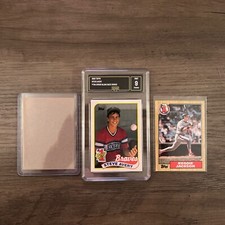 RARE 1989 Topps Blank Back Error Steve Avery Rookie. Graded GMA 9. Plus Reggie 