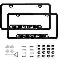 Aluminum Alloy License Plate Holder Fits Acura Cars With Screws And Caps.