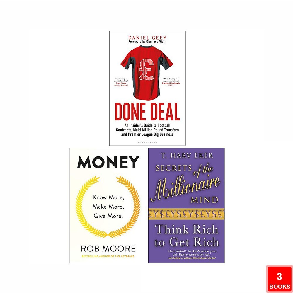 Done Deal, Money Know More Make More,Secrets of the Millionaire Mind 3 Books Set