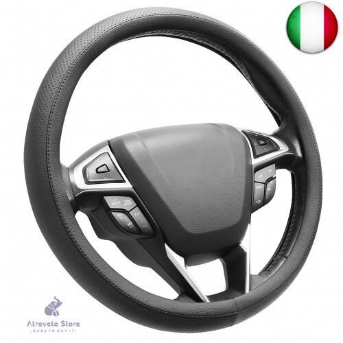 SEG Direct Coprivolante per Auto Copertura Volante in Pelle Microfibra Nero