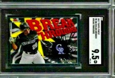 2017 Topps Finest Nolan Arenado Break Throughs SGC 9.5