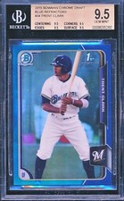 TRENT GRISHAM 2015 Bowman Draft BLUE REFRACTOR #/150 BGS 9.5 True Gem RC Clark