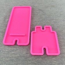 Silicone Pink Mobile Phone Stand Holder Casting Resin Epoxy Mold H
