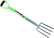 FORCA DA GIARDINO 4 DENTI BORDO SCAVO GIARDINAGGIO MANICO PVC STRUMENTO ACCIAIO AL CARBONIO GF101