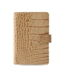NEW Filofax A6 Personal Classic Croc Organiser Planner Diary Fawn Leather-026012