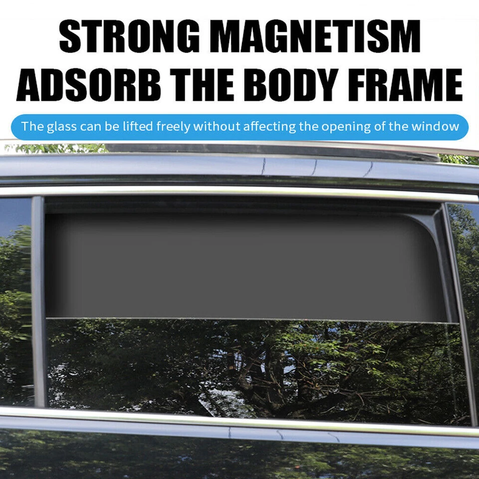 1pc Car Opaque Magnetic Sunshade Protector Privacy Curtain Full Shading Suction - Image 3 of 4