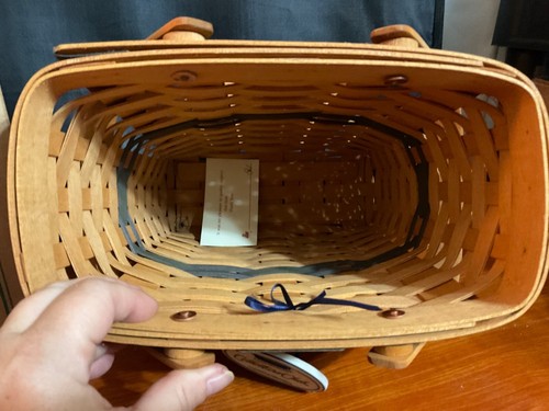 Longaberger 1996 Collector's Club Charter Membership Basket, New in box - Foto 3 di 7