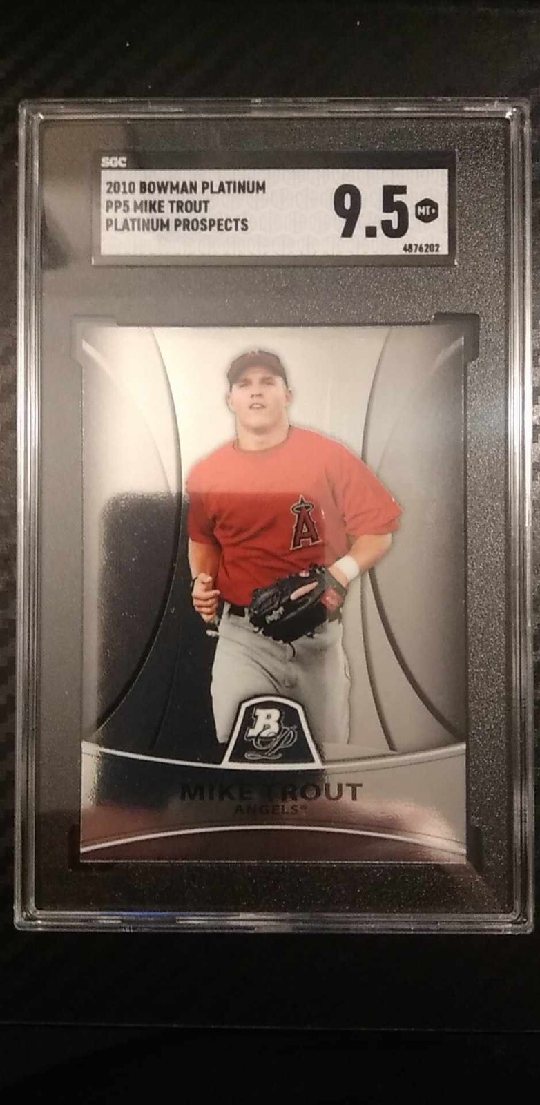 2010 Bowman Platinum - MIKE TROUT   **PROSPECTS** PP5   SGC 9.5   ANGELS