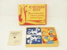 1933 SCAVENGER HUNT Society Fun Racket card game 100 COMPLETE by MILTON BRADLEY