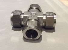 Parker 1/2" Tube OD Equal TEE/T 316 Stainless Steel Instrumentation Union