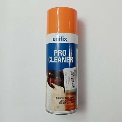 UNIFIX Pro Cleaner 400ml spray rimuovi colla etichette adesivi siliconi catrame