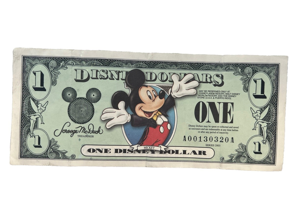 2003 Disney Dollar - $1 MICKEY MOUSE - Disney World Block D