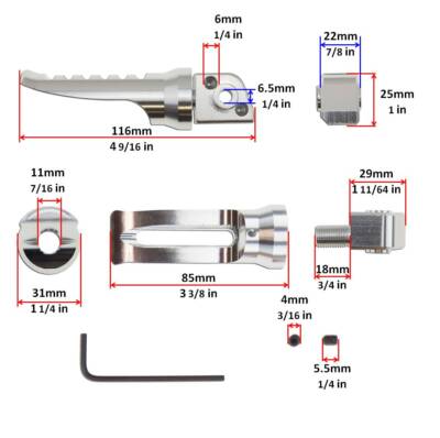 フット For Kawasaki H2 SX Ninja ZX10R 40mm Adjustable Rear Foot Pegs | M