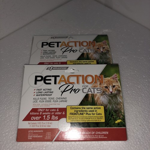 Lot Of 2 Pet Action Plus Flea and Tick Treatment for Cats 6