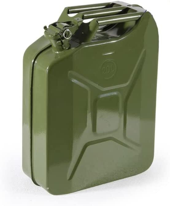 Tanica per benzina militare in metallo omologata 5 10 20 Litri bidone carburante