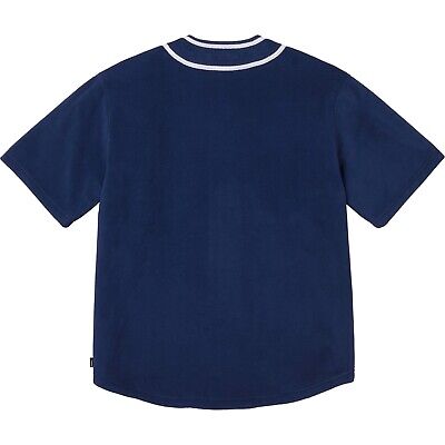 Supreme Fleece Baseball Jersey Navy Medium Fleece Short Supreme Fleece Baseball Jersey Navy Medium Fleece Short