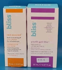 2 × Bliss Youth Got This PREVENT + PURE RETINOL SERUM 20 mL and  EYE CREAM 15 mL